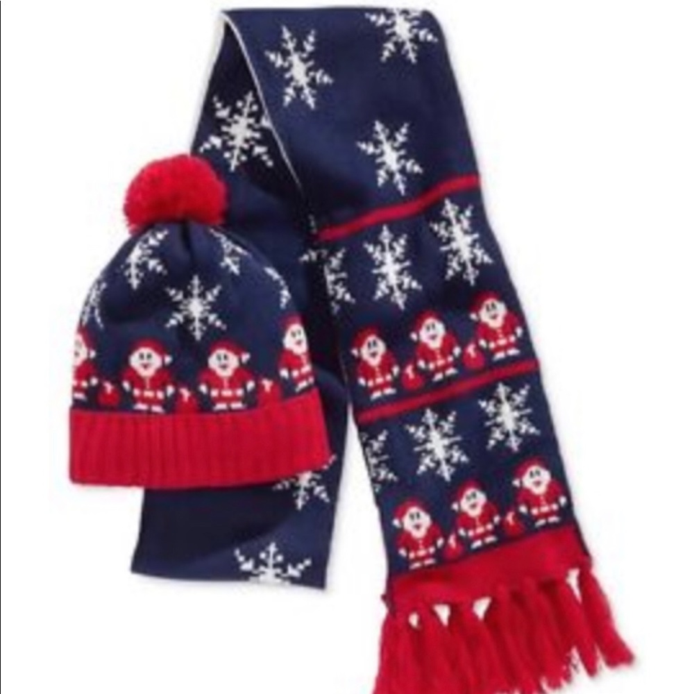 Hooked up Santa beanie and scarf